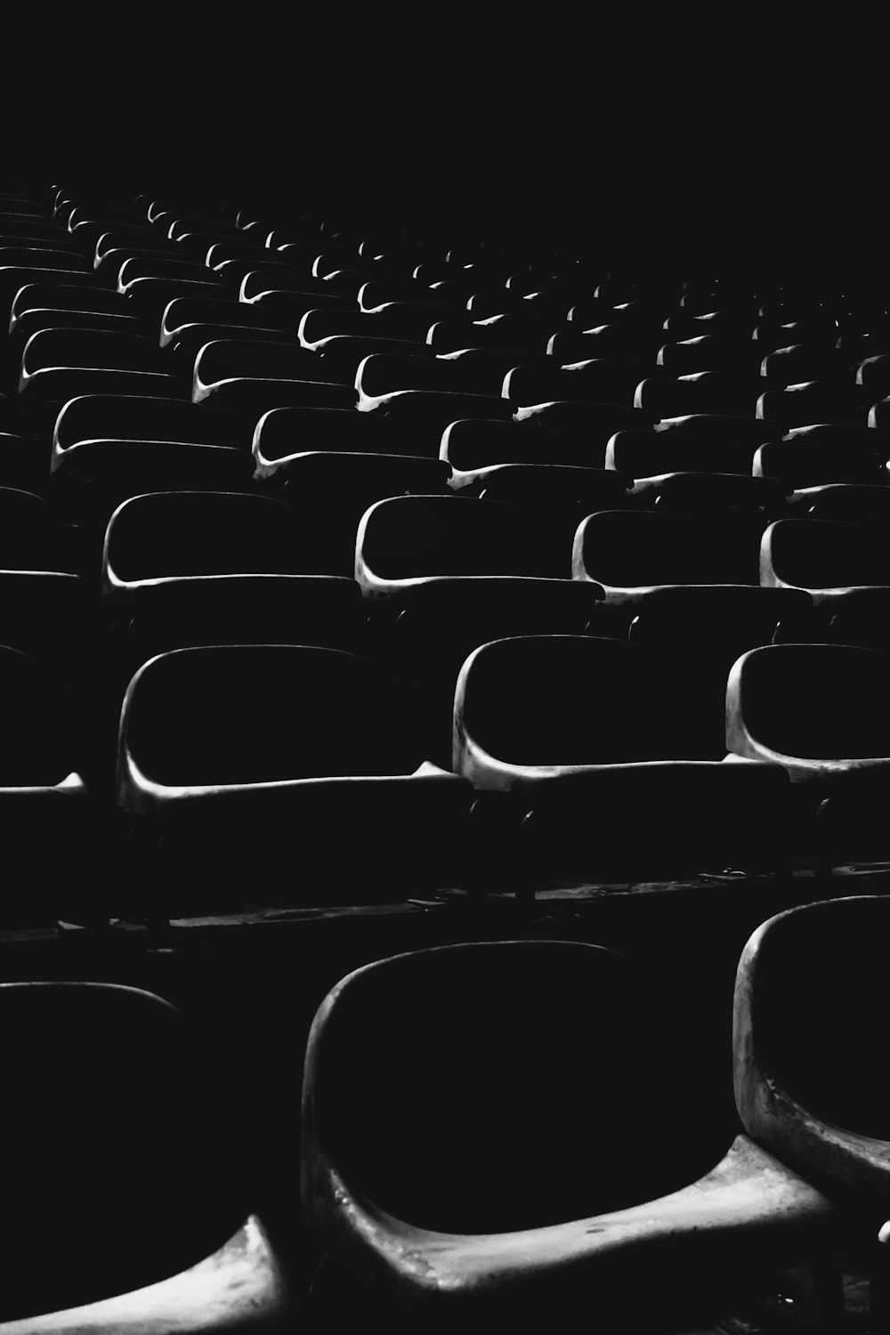 red and black stadium seats