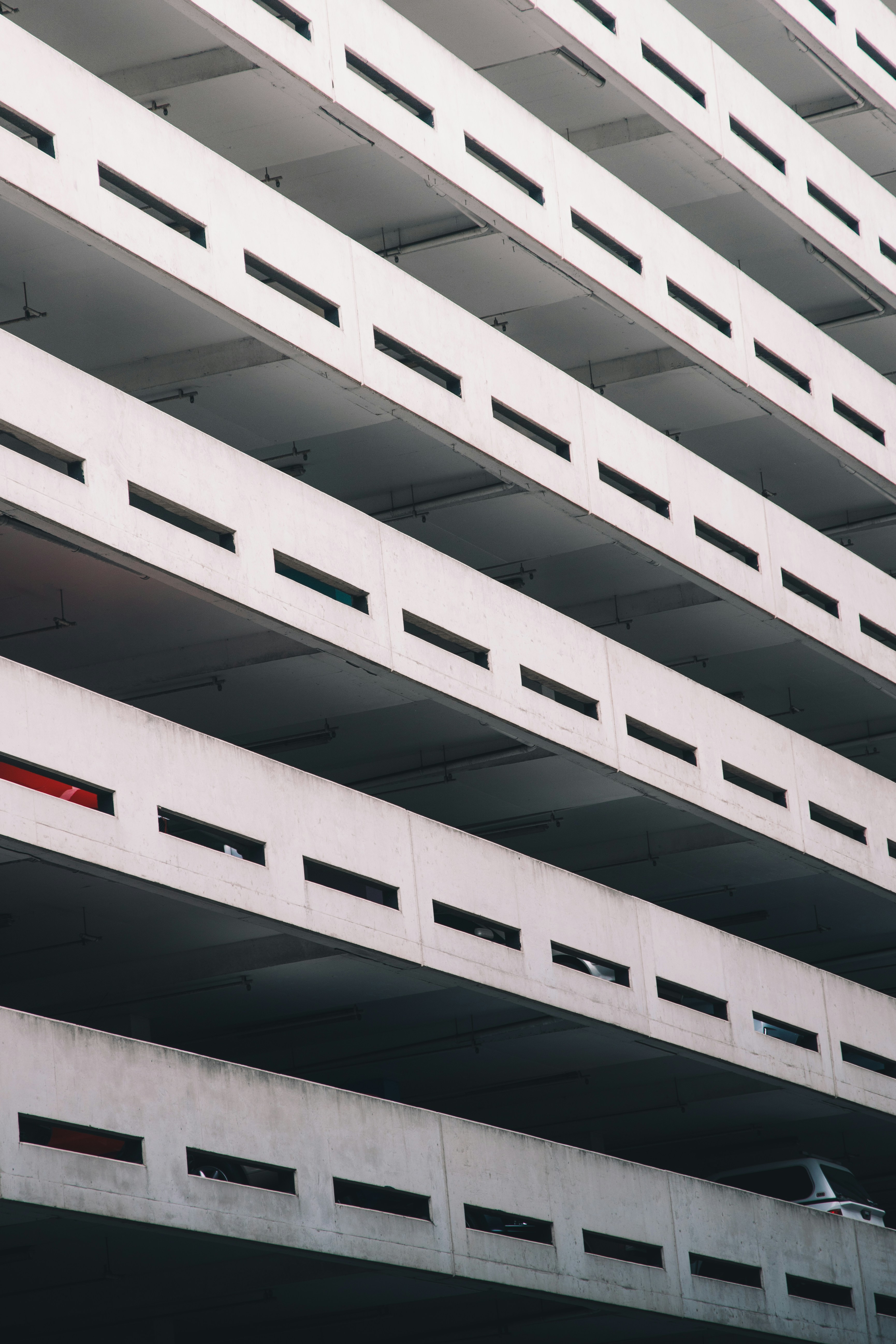 white and black concrete building