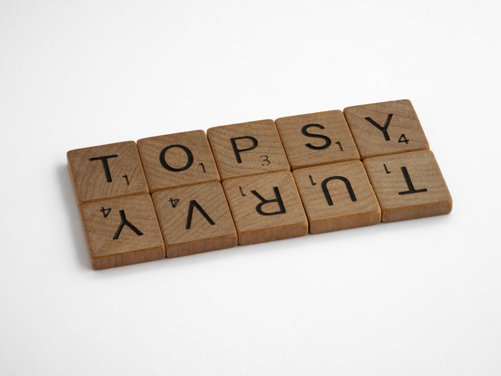 brown wooden blocks on white surface