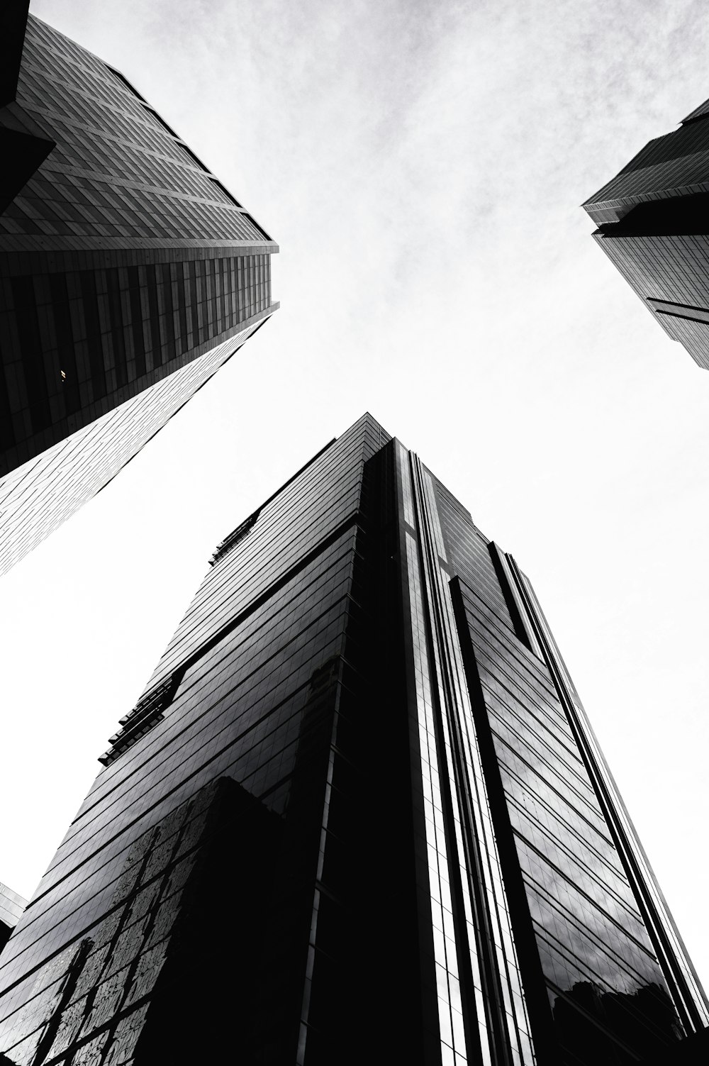 grayscale photo of high rise building