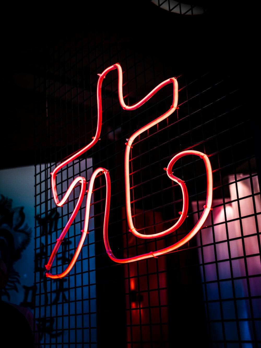 red and white neon light signage