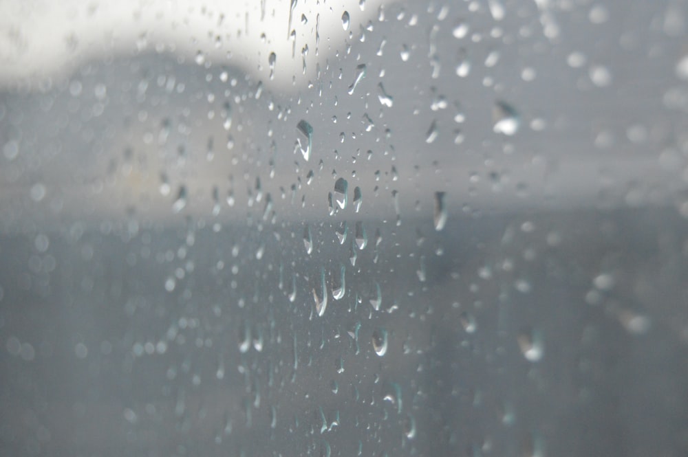 water droplets on glass window