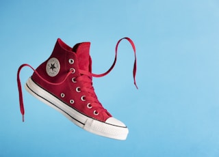 red converse all star high top sneaker