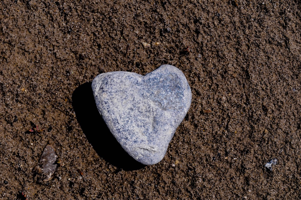 gray stone on brown sand