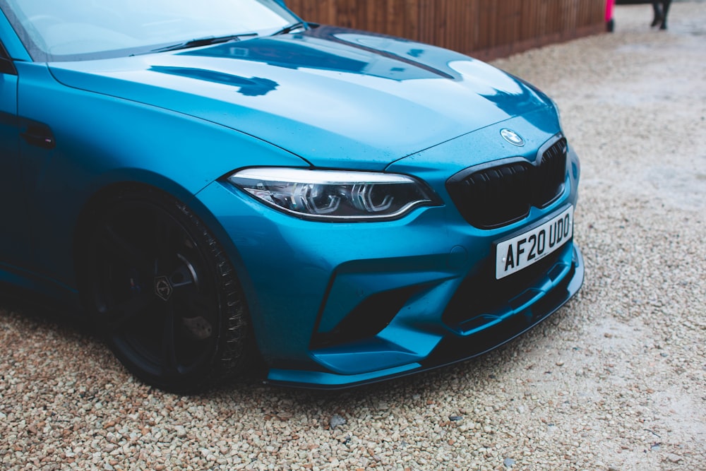 blue bmw m 3 coupe