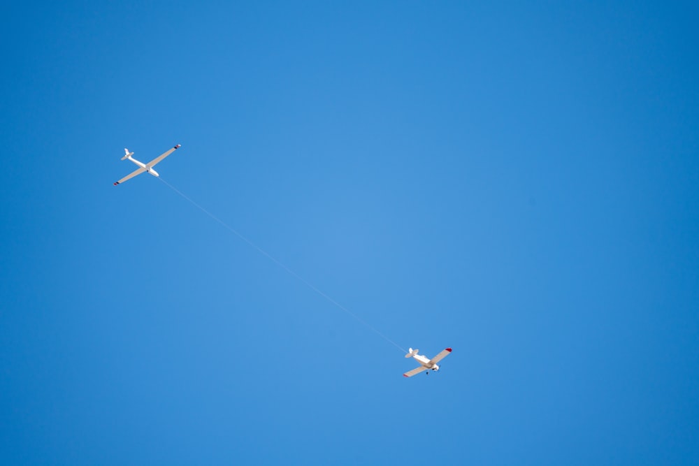 white airplane in the sky