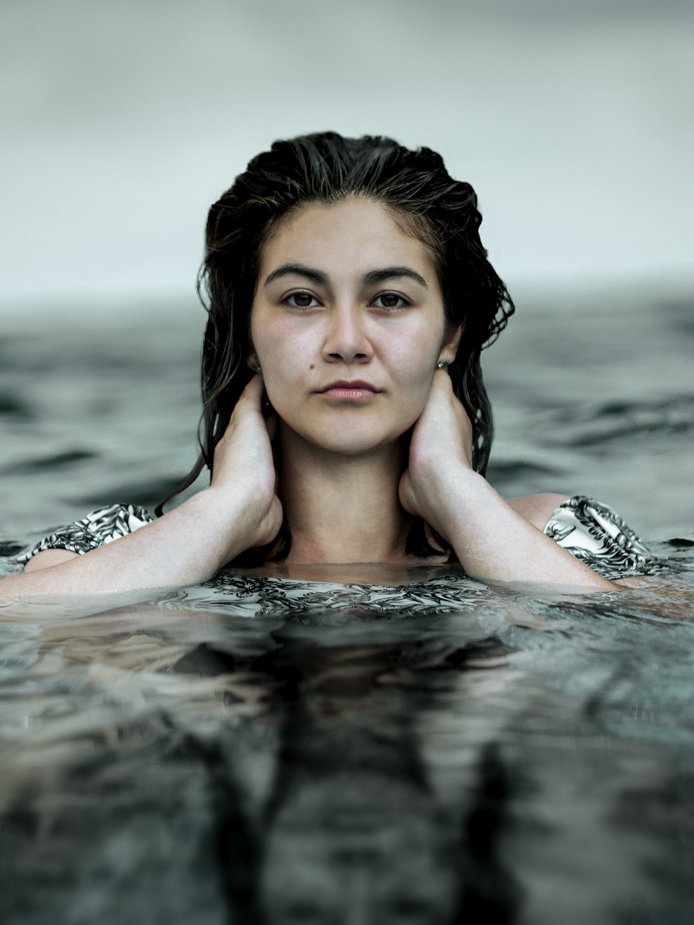 woman in water during daytime