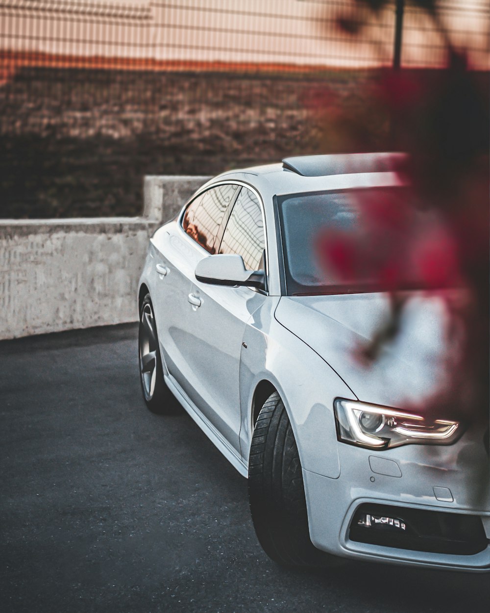 white mercedes benz c class coupe