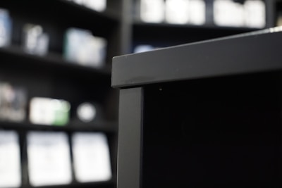 Close-up of a Carpin modern shelf unit showcasing smooth edges and minimalist design.