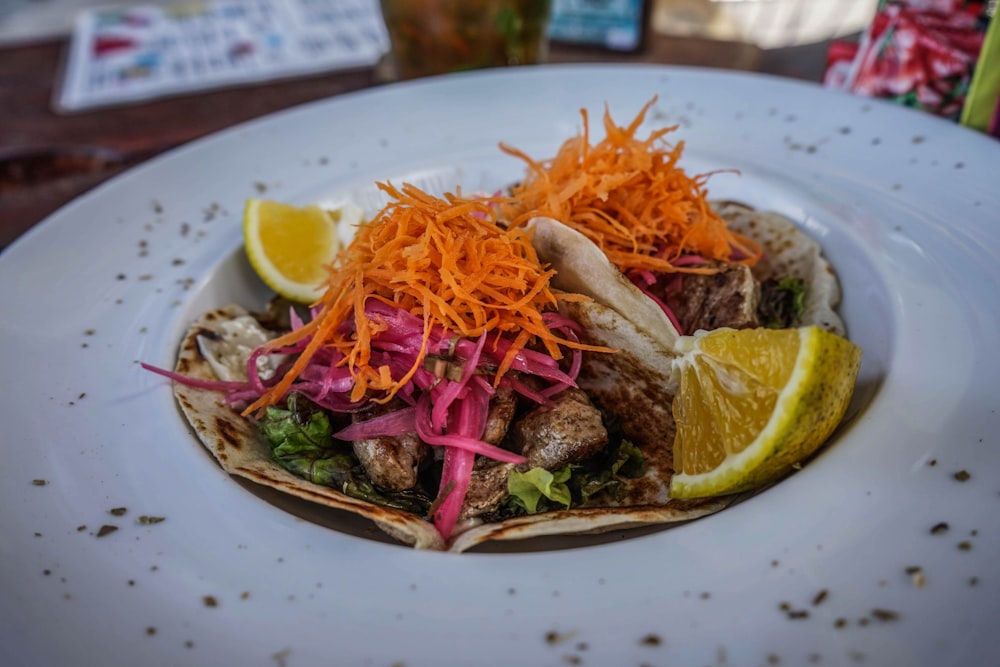 cooked food on white ceramic plate