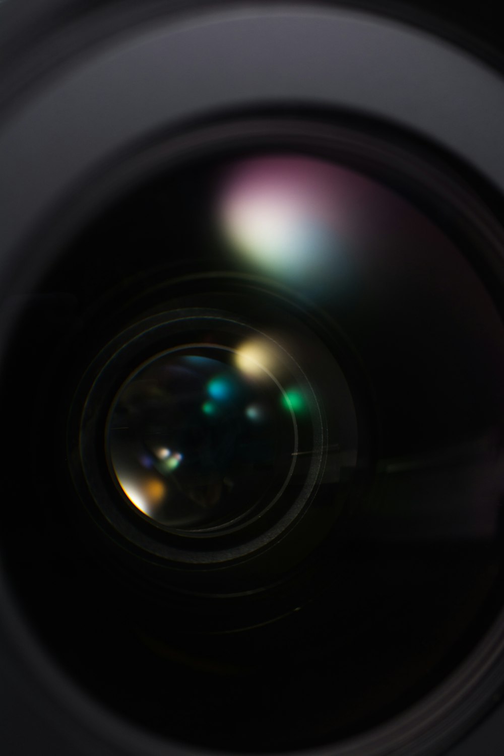 black camera lens in close up photography