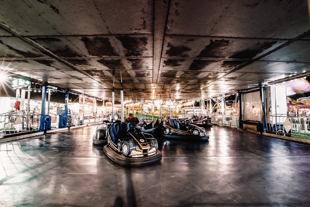 black and blue cars on parking lot