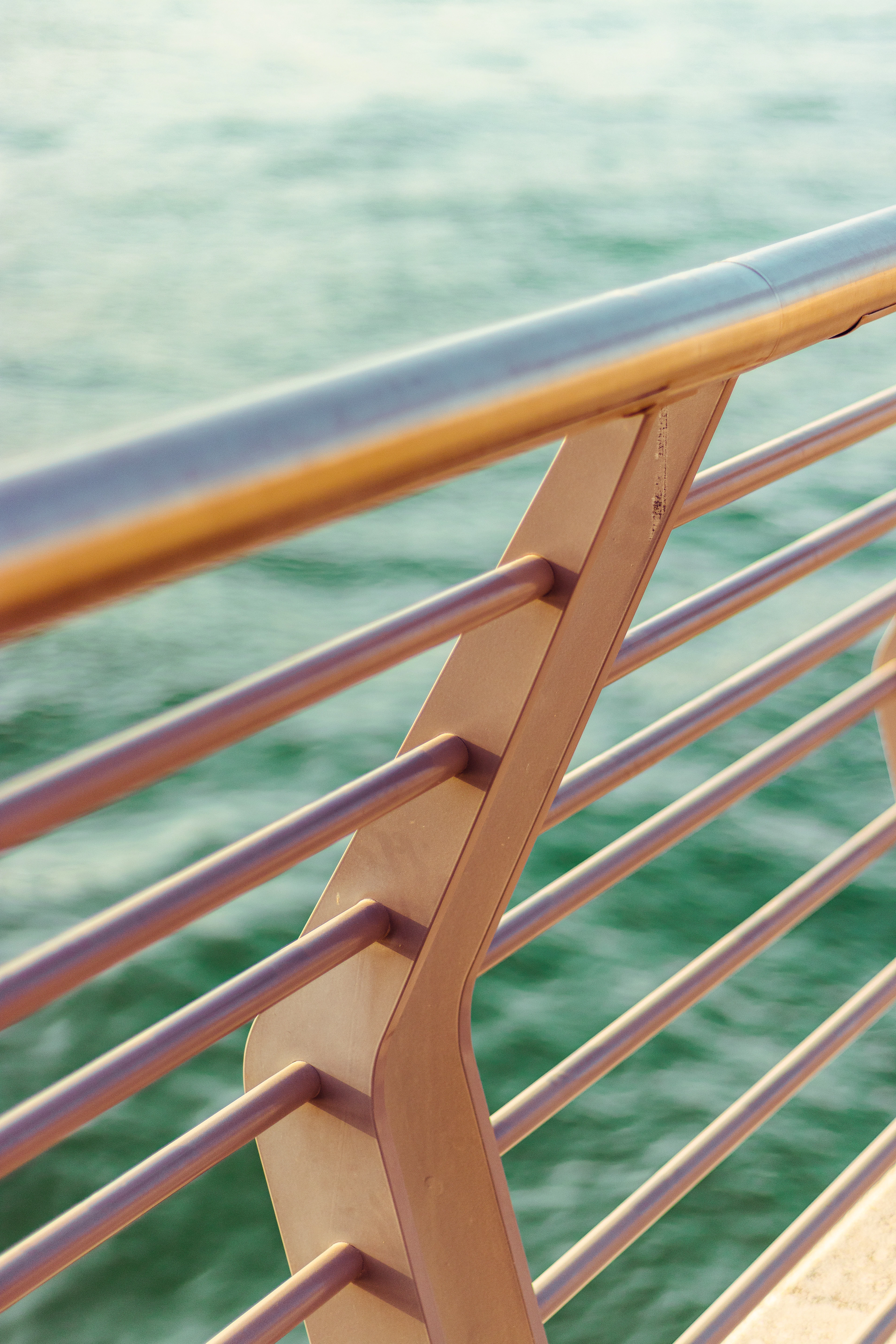 Deck with a railing