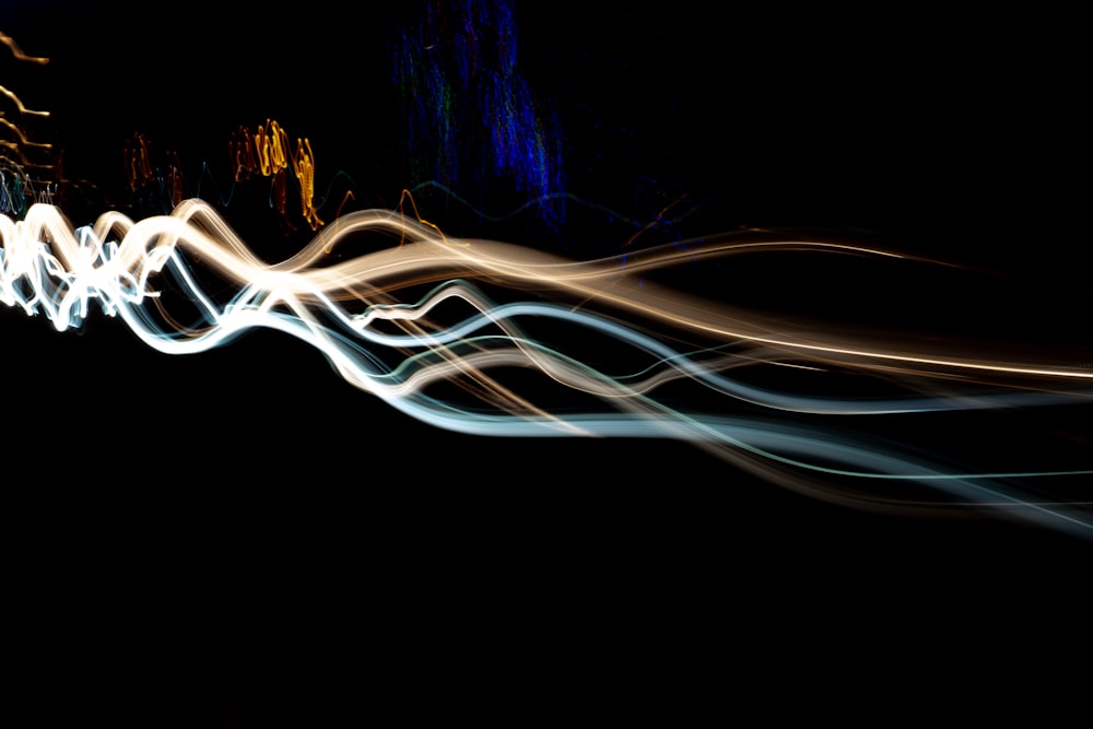 blue and white light streaks