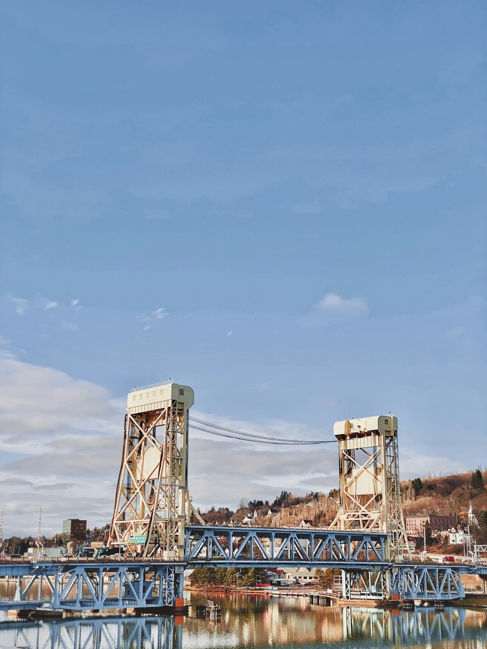 brown metal bridge under blue sky during daytime