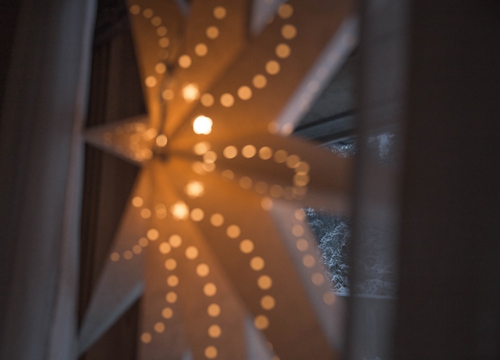 yellow and white light fixture