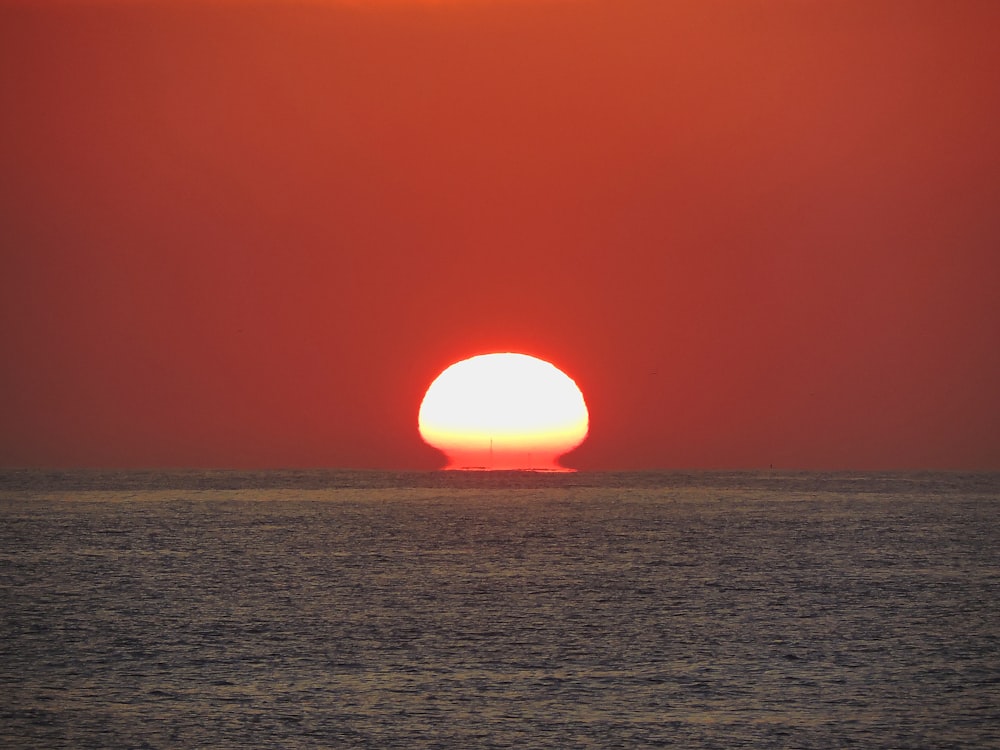 silhouette of mountain during sunset