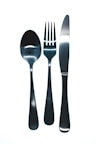 silver fork and spoon illustration