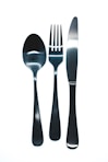 silver fork and spoon illustration
