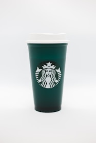 white and black starbucks cup