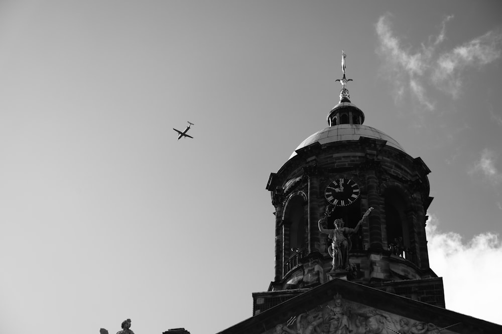 grayscale photo of concrete church