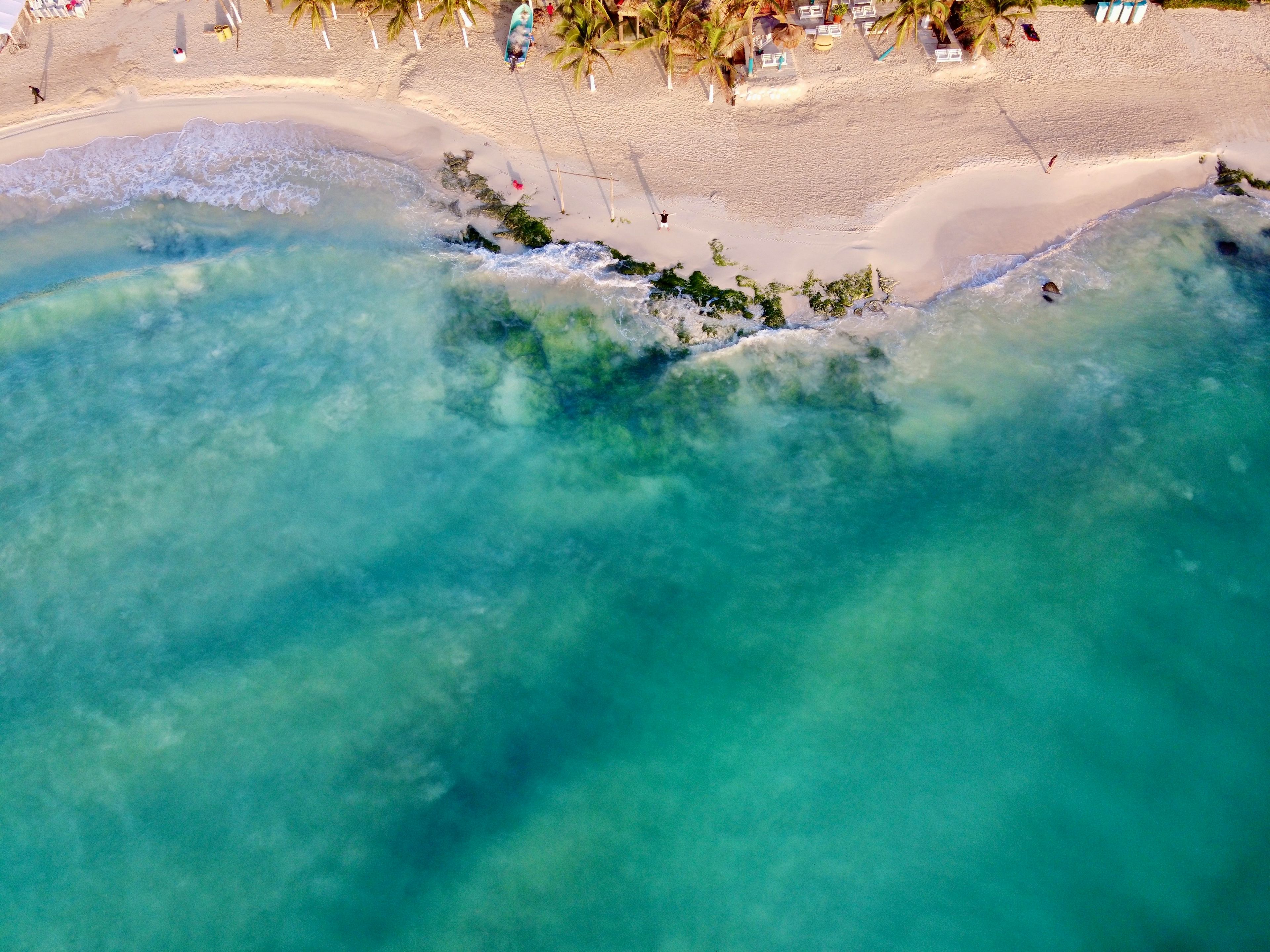 il mare cristallino a playa del carmen in Messico