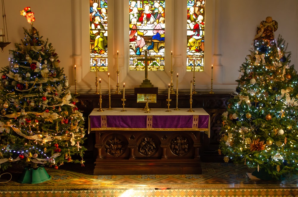 white and brown church interior