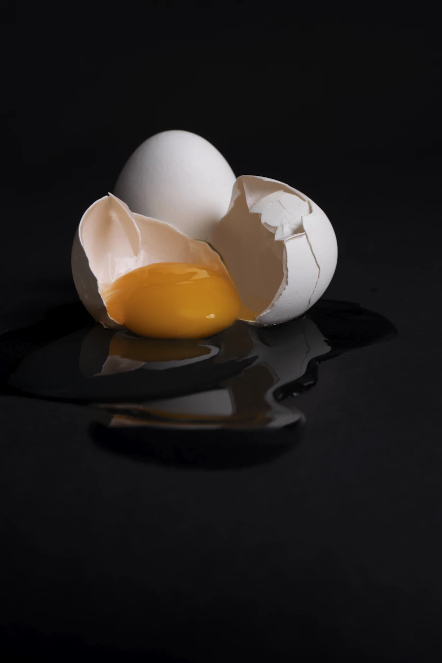 Eggs on a wooden tray