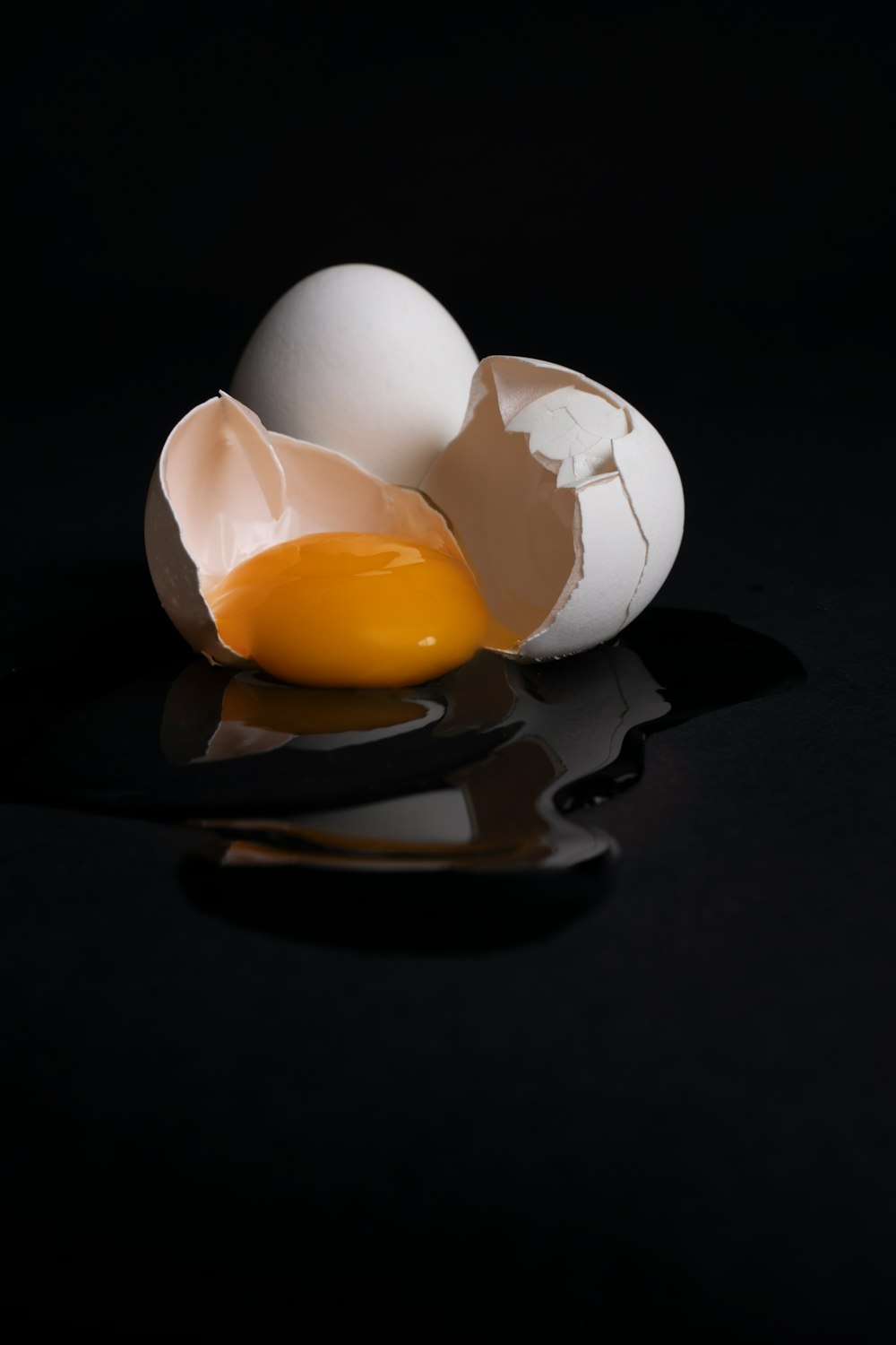 white egg on brown wooden tray