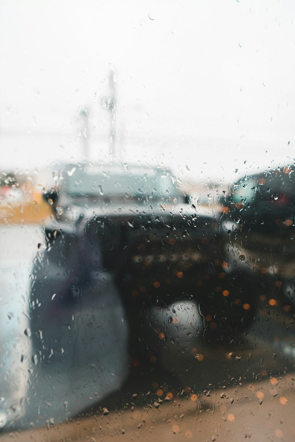 water droplets on glass window