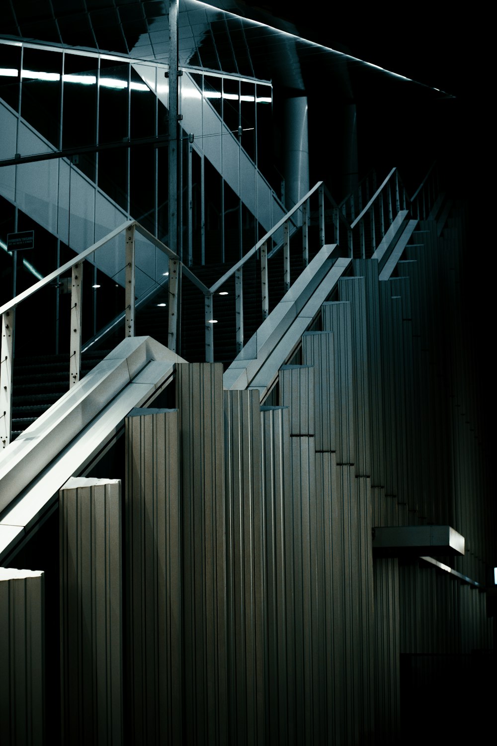 black and white spiral staircase