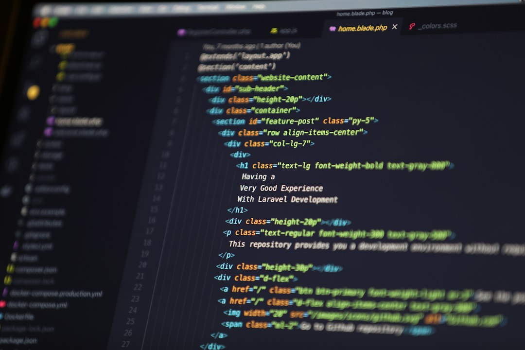 Code editor open on a monitor at night, the working environment Bolt.new users inherit when the AI gets stuck