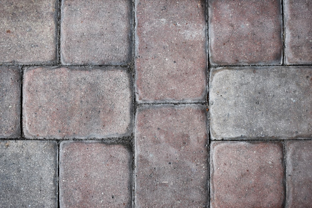 brown and gray brick floor
