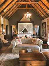 Custom-designed bedroom furniture with solid wood accents in a high-end villa