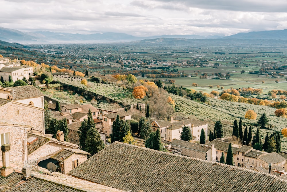 Vue aérienne des maisons et des arbres pendant la journée