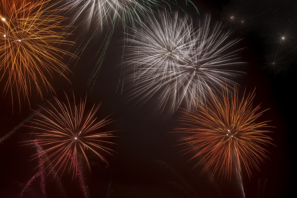 red and white fireworks display