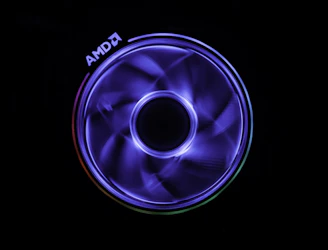 blue and green round light