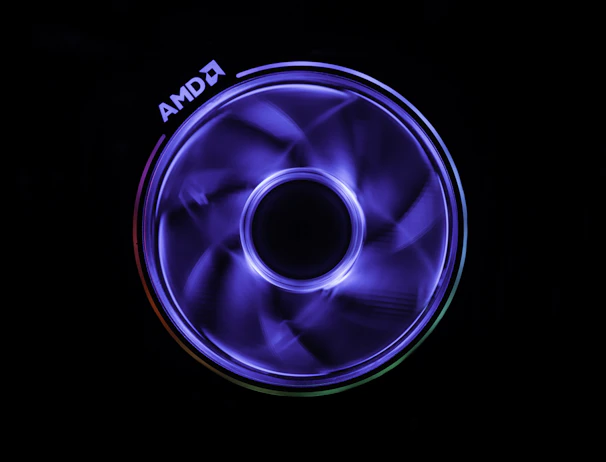 blue and green round light