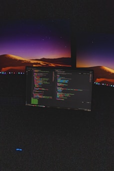 black flat screen computer monitor