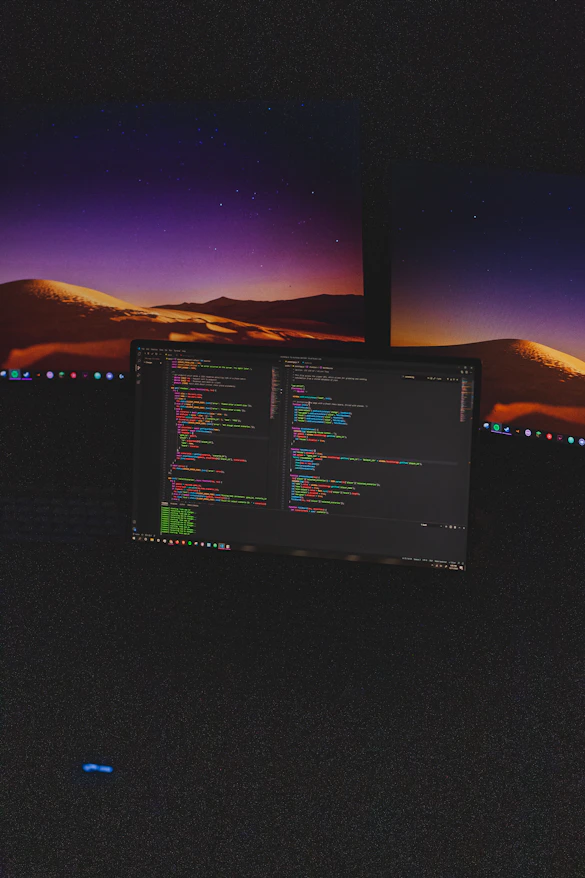 black flat screen computer monitor