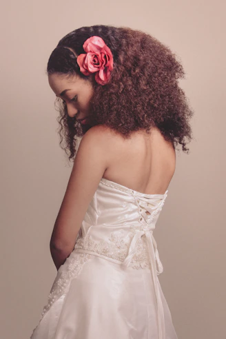 woman in white tube dress