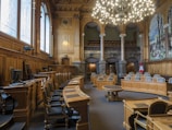 brown wooden chairs inside building