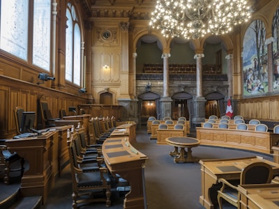 brown wooden chairs inside building
