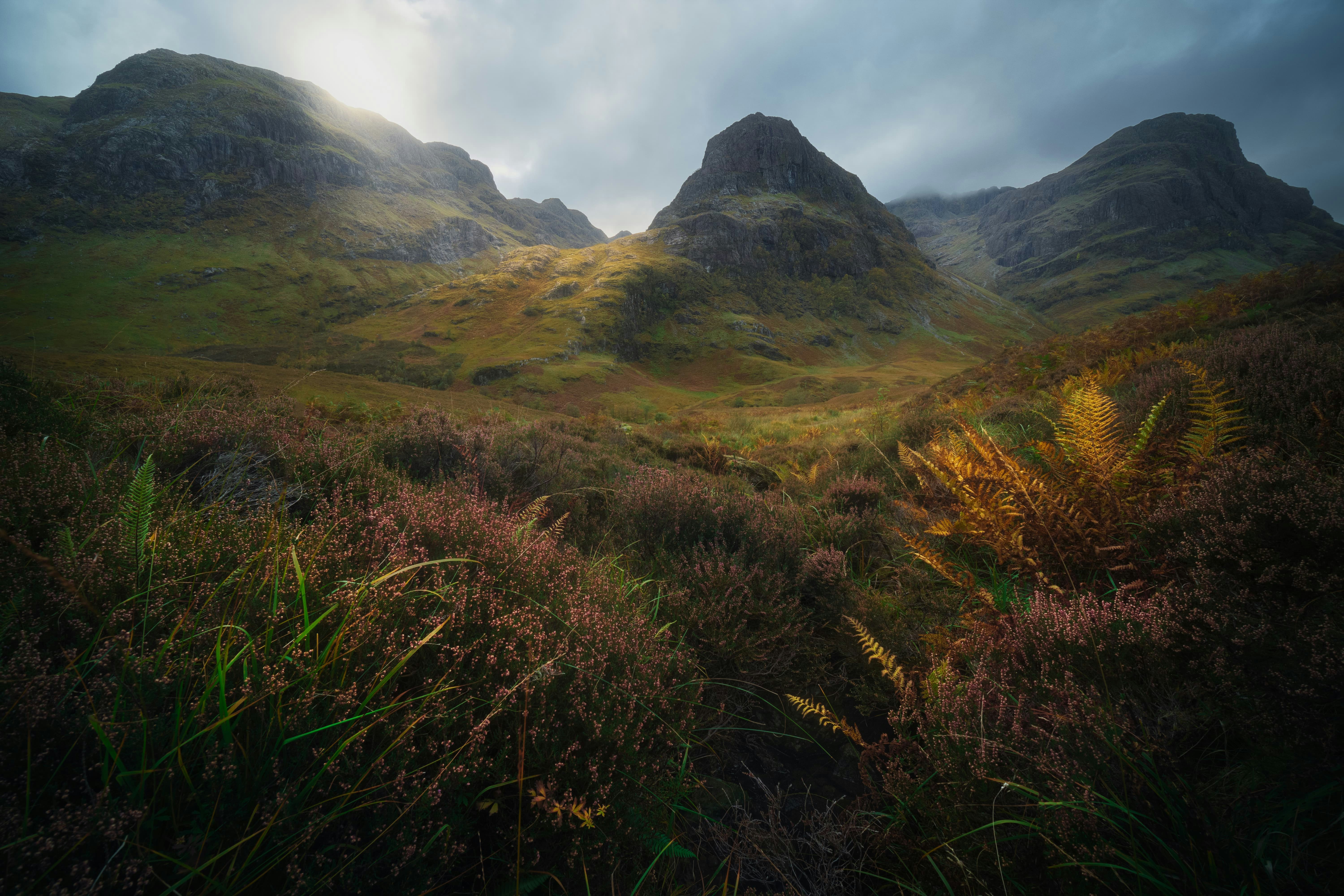 Previously in my photographic exploits around Glencoe I’ve always found it hard to capture all three of the sisters. With my ultrawide 9mm lens, I was astounded to be able to capture this composition.