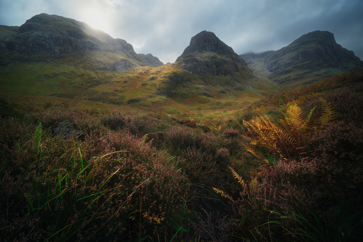 The Three Sisters of Glencoe in the Scottish Highlands