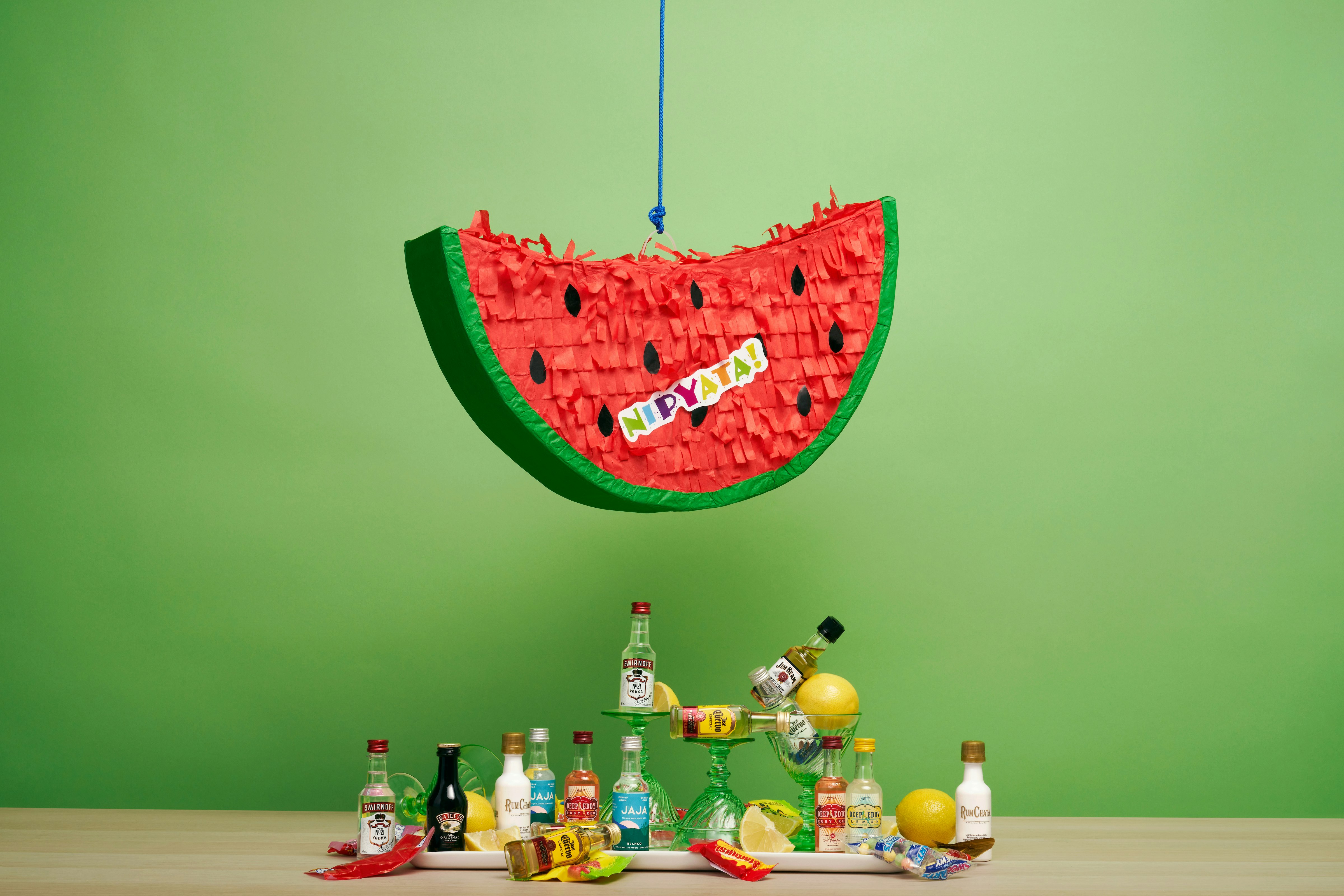 A watermelon piñata filled with mini plastic bottles of the best liquor and candies. The ultimate boozy gift.