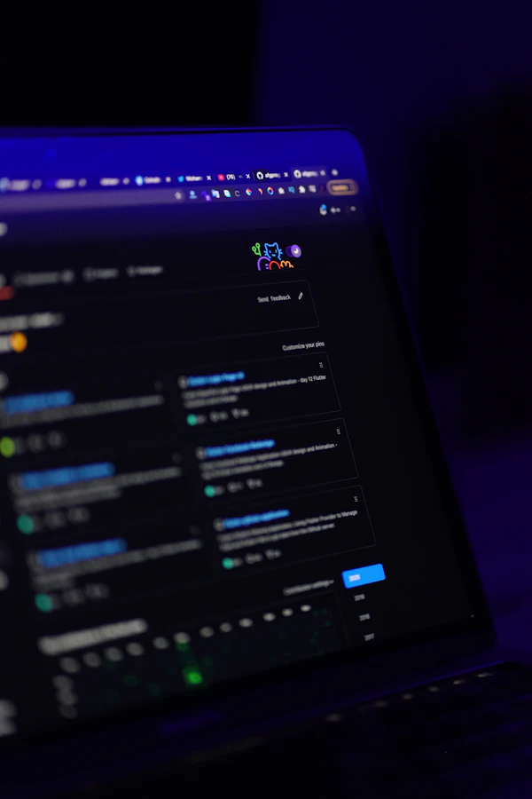 Code on a screen - software development