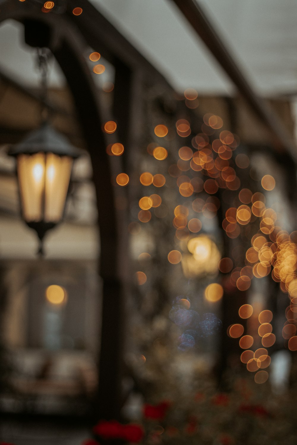 bokeh photography of yellow lights