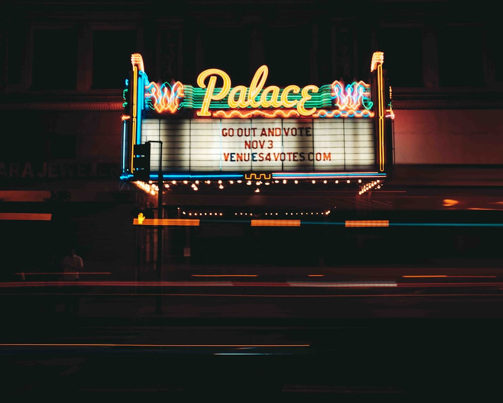 red and yellow led signage