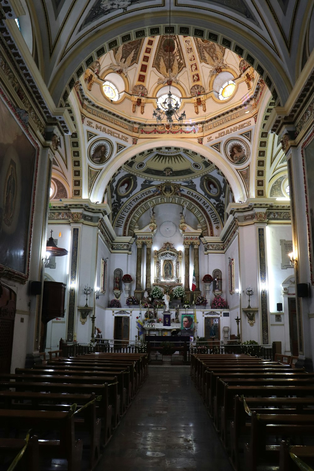 white and brown cathedral interior